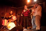 Mit Joe Wulf, Thomas L`Étienne und Christian Rien beim 4. Classic Jazz Workshop, Bad Hersfeld 2010 (Foto: Jan Luley)